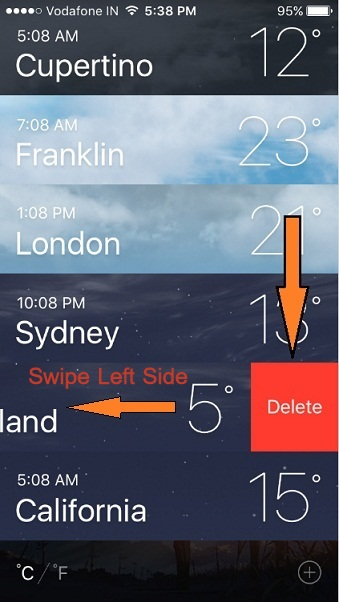 How to Delete Cities From Weather App